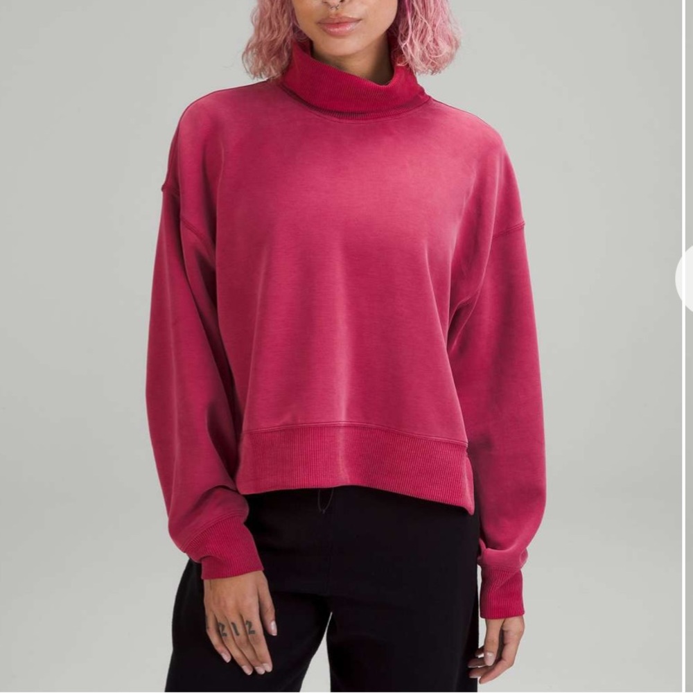 lululemon athletica Red Cowl Neck Sweater
